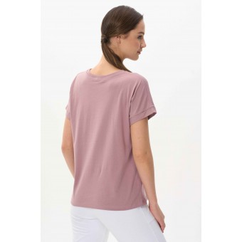 Футболка  женская       Пенье       розовая  однотонная