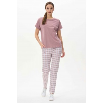 Футболка  женская       Пенье       розовая  однотонная