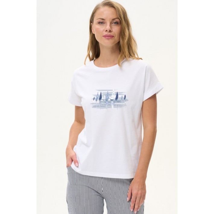 Футболка женская Пенье белая Принт