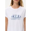 Футболка женская Пенье белая Принт