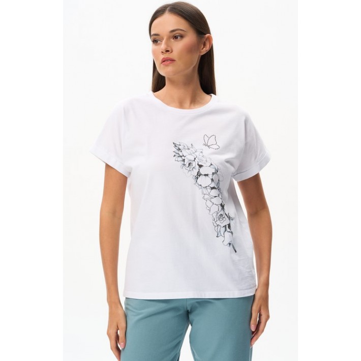 Футболка женская Пенье белая Принт