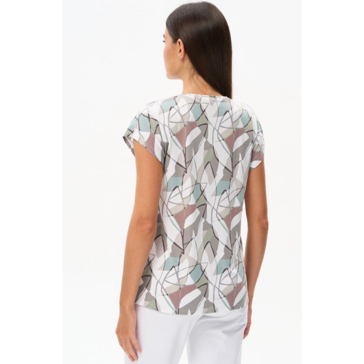 Футболка женская трикотажная разноцветная Абстракция