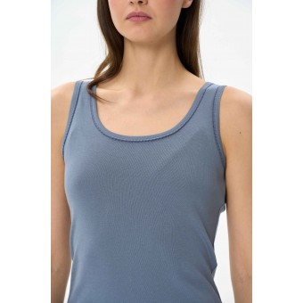 Майка  женская       трикотажная       серая  однотонная