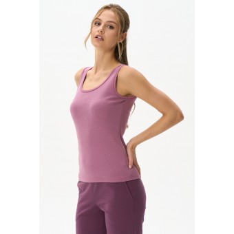 Майка  женская       трикотажная       розовая  однотонная