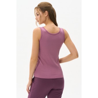 Майка  женская       трикотажная       розовая  однотонная