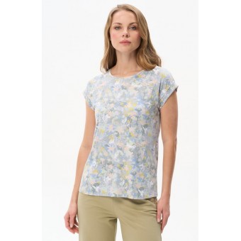 Футболка  женская       трикотажная       разноцветная  Абстракция   