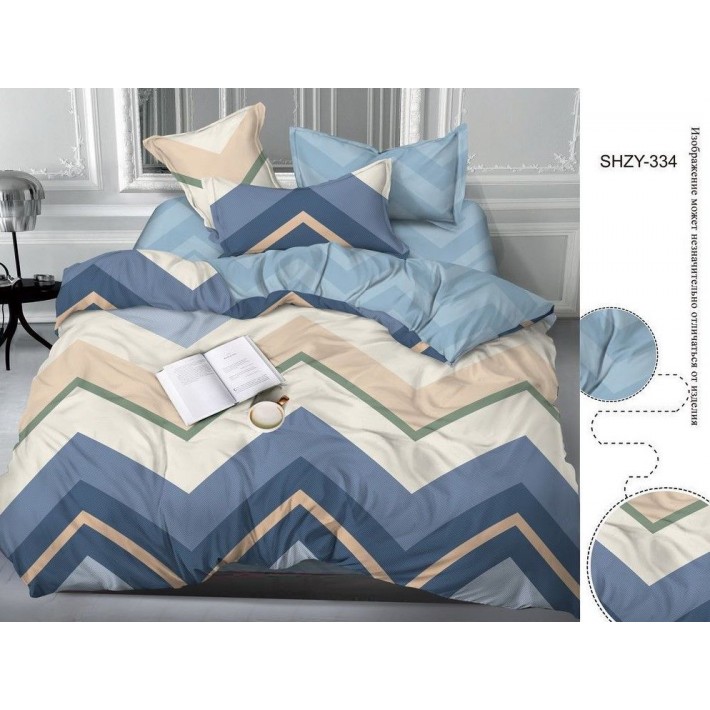 Простыня 180х215 двуспальная из сатина разноцветная Геометрия Бояртекс