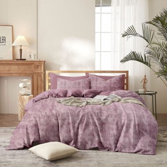 Простыня       180х215  двуспальная из сатина       розовая  однотонная Гелиос  