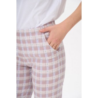 Брюки  женские       трикотажные       Пудровый     