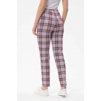 Брюки  женские       трикотажные       красные