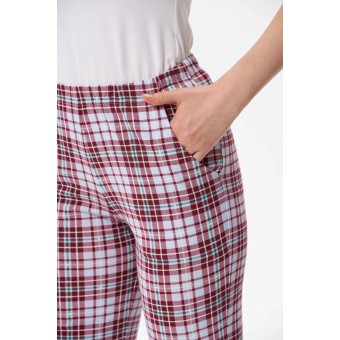 Брюки  женские       трикотажные       красные