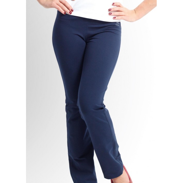 Брюки женские трикотажные синие