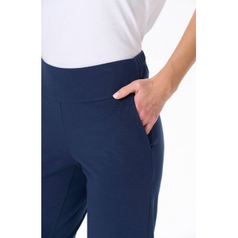 Брюки  женские       трикотажные       синие     