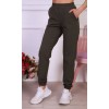Брюки женские из футера хаки