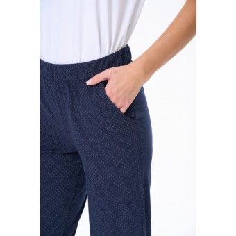 Брюки  женские       трикотажные       синие