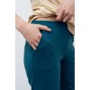 Брюки женские трикотажные Бирюзовый однотонные