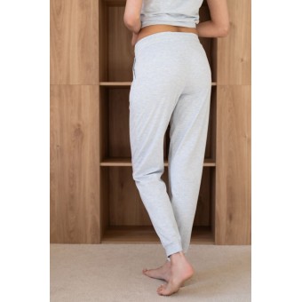 Брюки  женские       трикотажные       Светло-голубой  однотонные