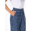 Брюки женские из кулирки синие