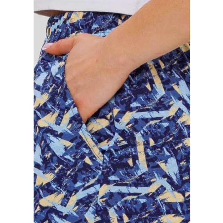 Брюки женские из кулирки синие