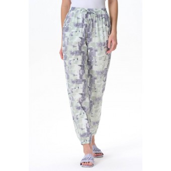 Брюки  женские       трикотажные       Белый, Фиолетовый