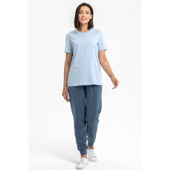 Брюки  женские       трикотажные       голубые