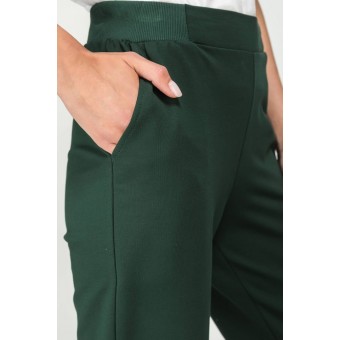 Брюки  женские       из футера       зеленые     