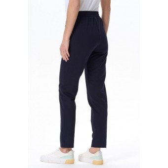 Брюки  женские       из футера       синие     