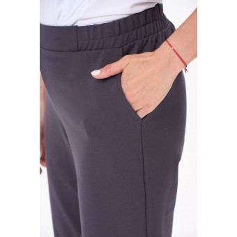 Брюки  женские       из футера       серые     