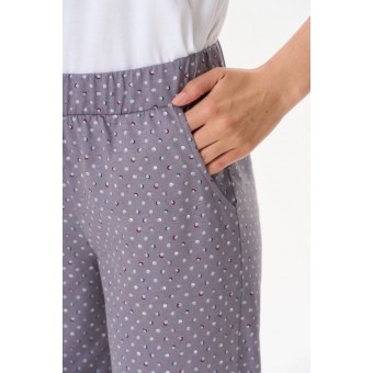 Брюки  женские       трикотажные       фиолетовые