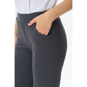 Брюки  женские       трикотажные       серые
