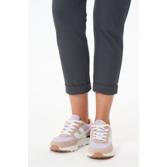 Брюки  женские       трикотажные       серые