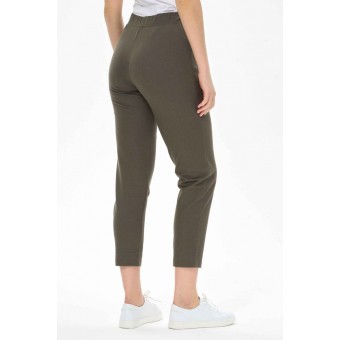 Брюки  женские       трикотажные       хаки