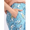 Брюки женские из кулирки голубые