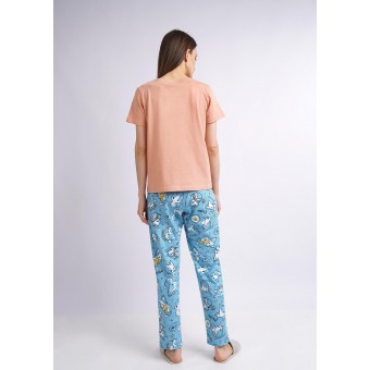 Брюки  женские       из кулирки       голубые