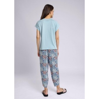 Брюки  женские       Штапель       голубые