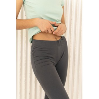 Лосины  женские       трикотажные       серые