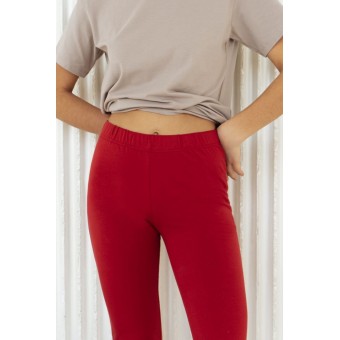 Брюки  женские       трикотажные       красные