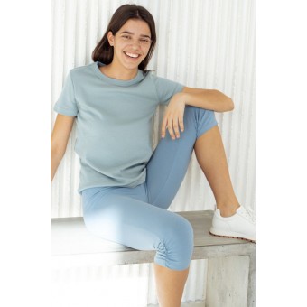 Лосины  женские       трикотажные       голубые