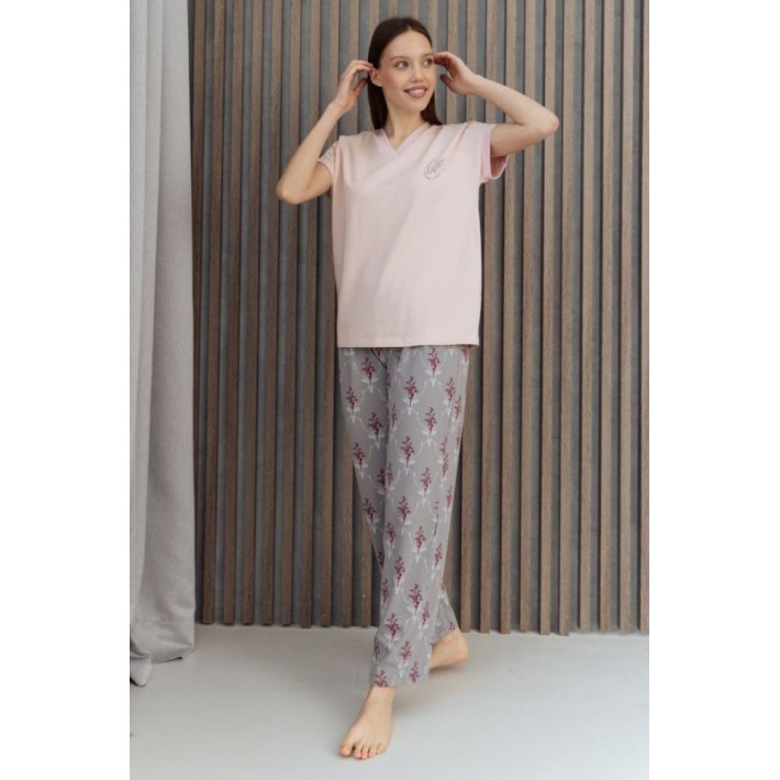 Брюки женские трикотажные серые