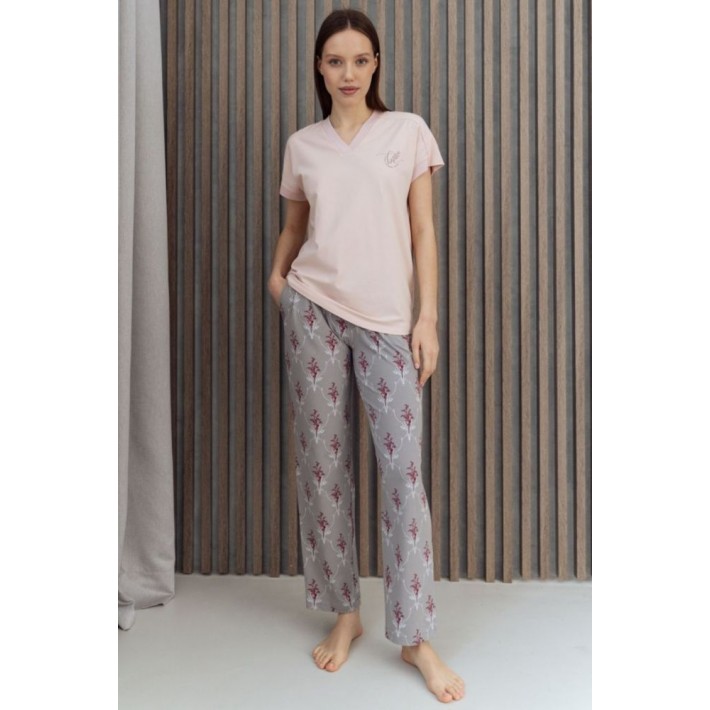 Брюки женские трикотажные серые