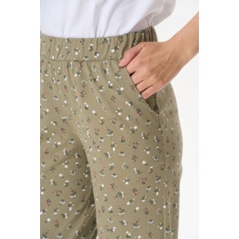 Брюки  женские       трикотажные       хаки