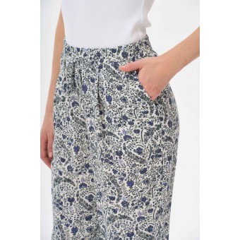 Брюки  женские       трикотажные       Белый, Синий