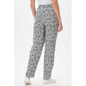 Брюки  женские       трикотажные       Белый, Синий