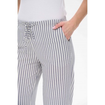 Брюки  женские       трикотажные       Белый, Серый