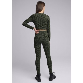 Лосины  женские       трикотажные       зеленые