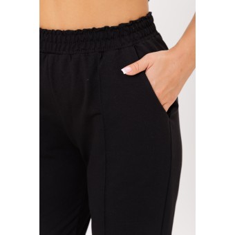 Брюки  женские       из футера       черные