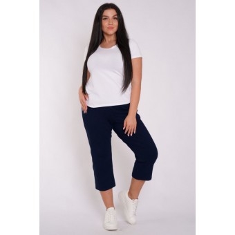 Бриджи  женские       из кулирки       черные  однотонные Kuzina  