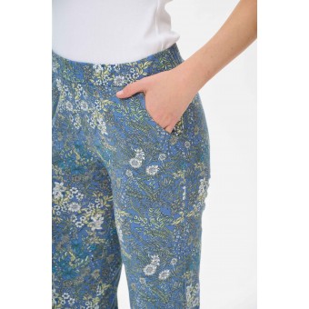 Брюки  женские       из кулирки       синие