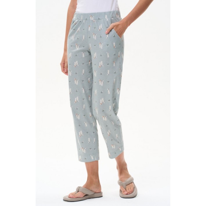 Брюки женские трикотажные зеленые