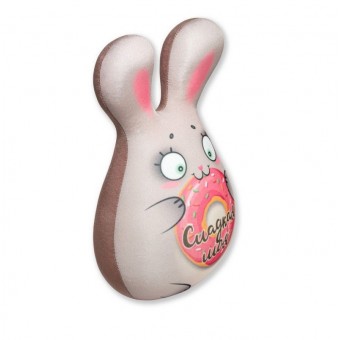 Подушка антистрессовая Зайка 25*14*10(21аси76ив-3)